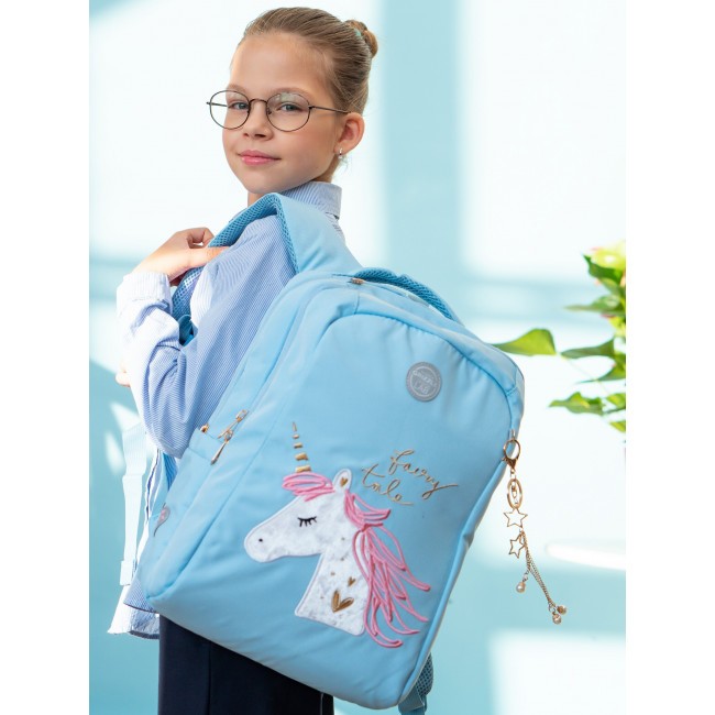 Рюкзак школьный Grizzly RG-266-2 голубой - фото №17