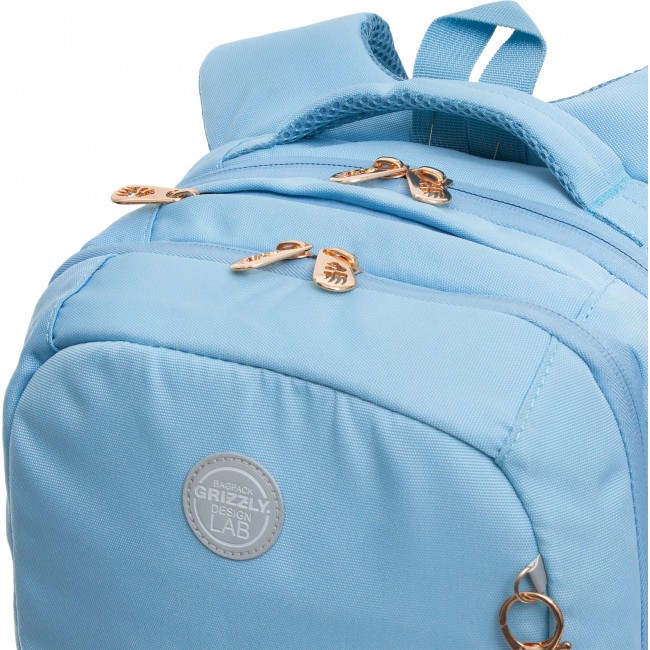 Рюкзак школьный Grizzly RG-266-2 голубой - фото №7