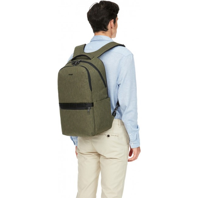 Рюкзак для ноутбука PacSafe Metrosafe X 25 ECO Зеленый - фото №12