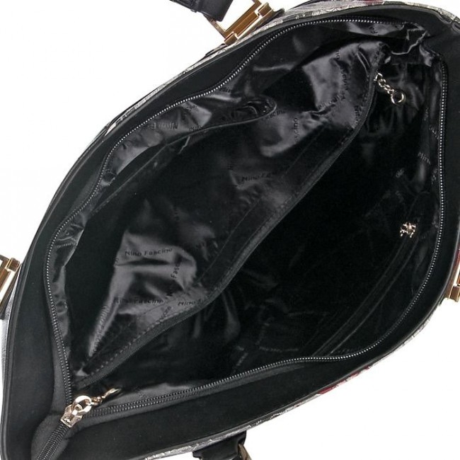 Женская сумка Nino Fascino 3410 A-S grey-black Черный - фото №4