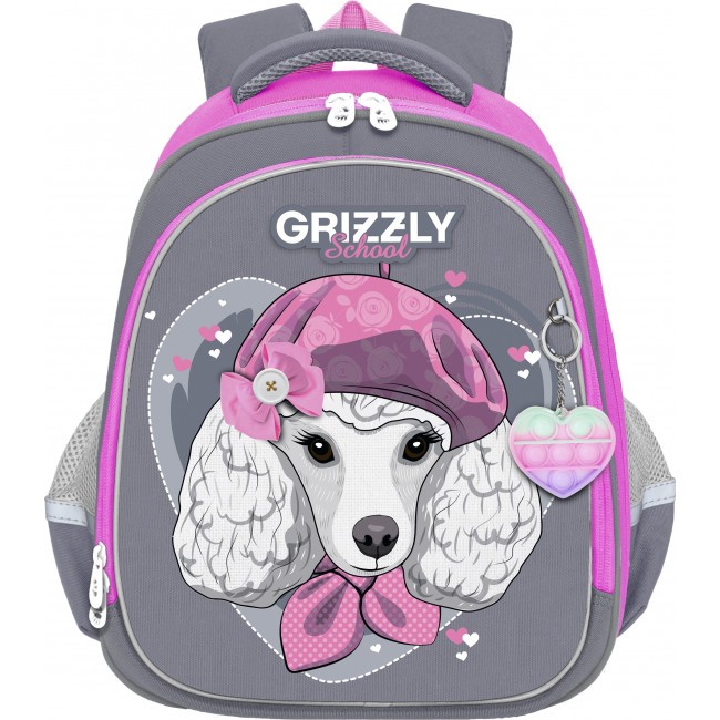 Рюкзак Grizzly RAz-286-13 серый - розовый - фото №2