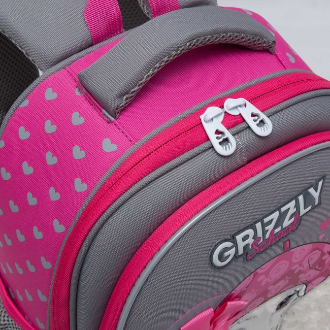 Рюкзак Grizzly RAz-286-13 серый - розовый - фото №6