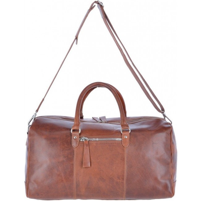 Дорожная сумка Ashwood Leather 1666 Светло-коричневый Chestnut - фото №2