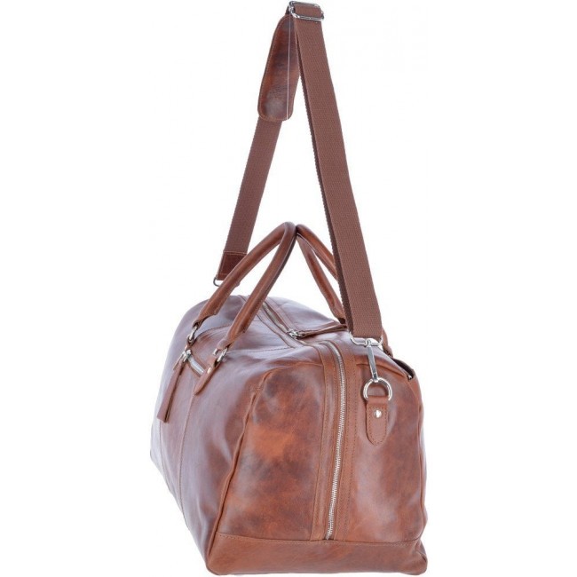 Дорожная сумка Ashwood Leather 1666 Светло-коричневый Chestnut - фото №4