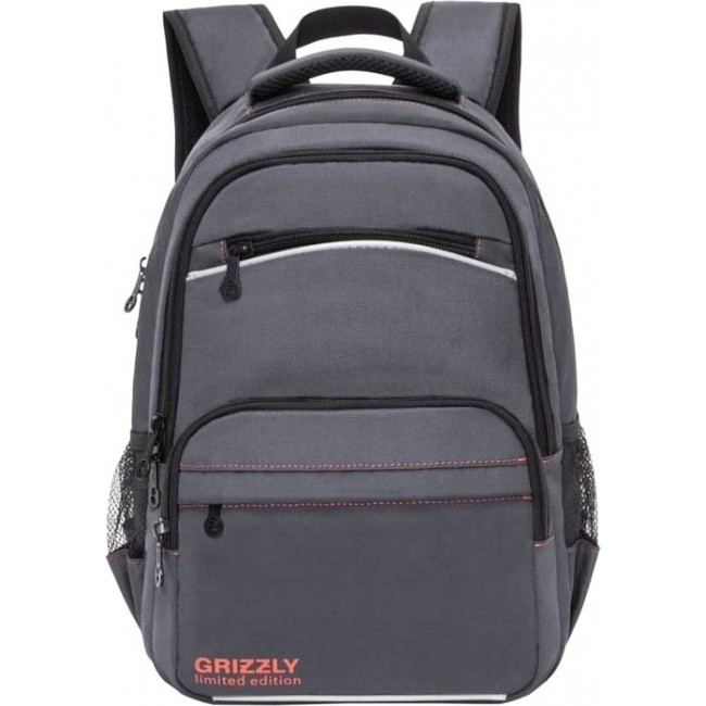 Рюкзак Grizzly RB-860-2 Серый - Оранжевый - фото №1