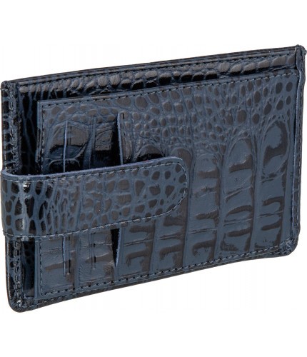 Кредитница Sergio Belotti 7401 croco blue- фото №1