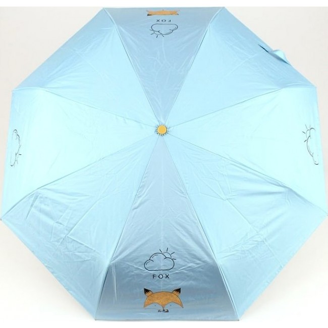 Зонт Kawaii Factory Зонт складной "Fox" Голубой - фото №2