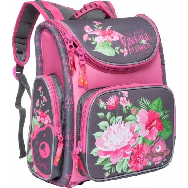 Рюкзак Orange Bear SI-12 Цветы (розовый) - фото №2