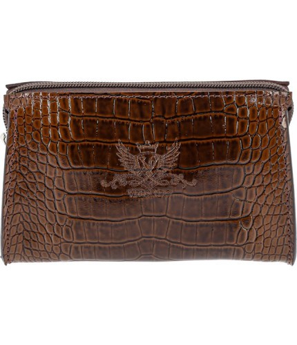 Косметичка Versado VD148 brown croco Коричневый крокодил- фото №1