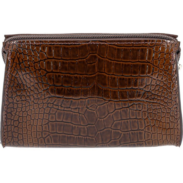 Косметичка Versado VD148 brown croco Коричневый крокодил - фото №4