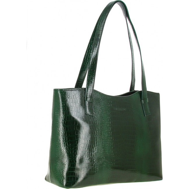 Женская сумка Versado VG505 Зеленый green croco - фото №2