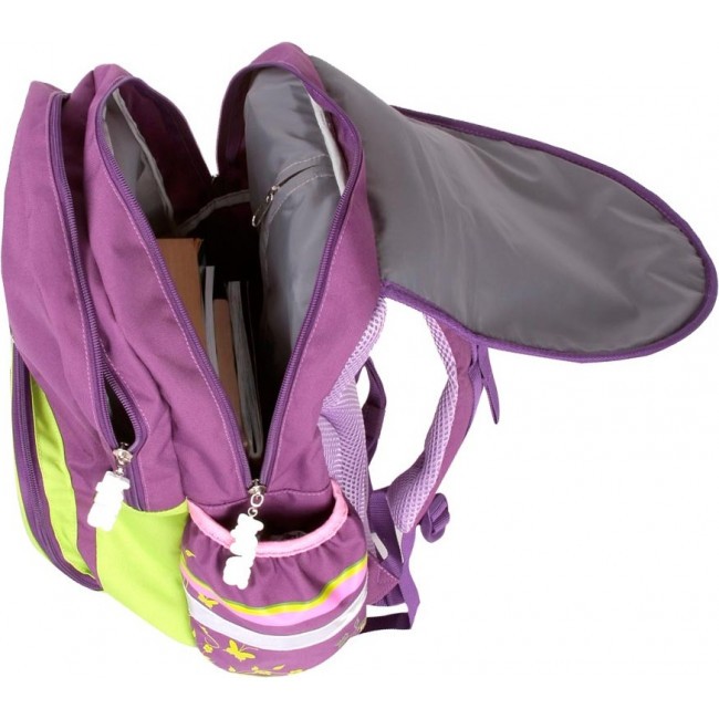Школьный рюкзак Pola Д1308 Цветы Фиолетовый - фото №8