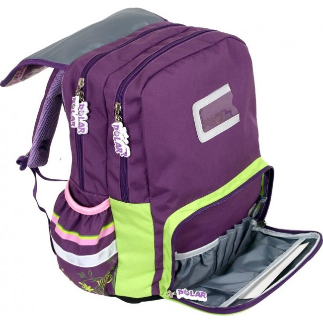 Школьный рюкзак Pola Д1308 Цветы Фиолетовый - фото №10