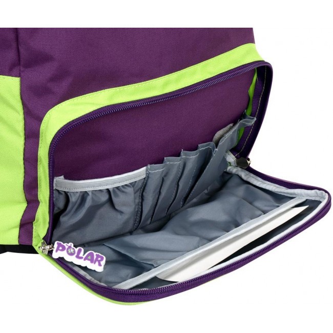 Школьный рюкзак Pola Д1308 Цветы Фиолетовый - фото №11