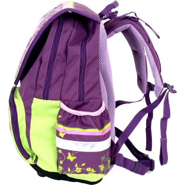 Школьный рюкзак Pola Д1308 Цветы Фиолетовый - фото №3