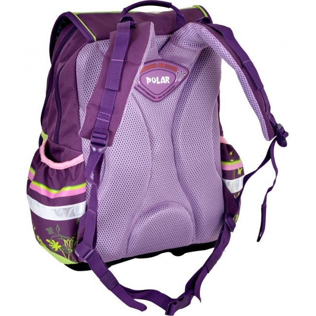 Школьный рюкзак Pola Д1308 Цветы Фиолетовый - фото №4