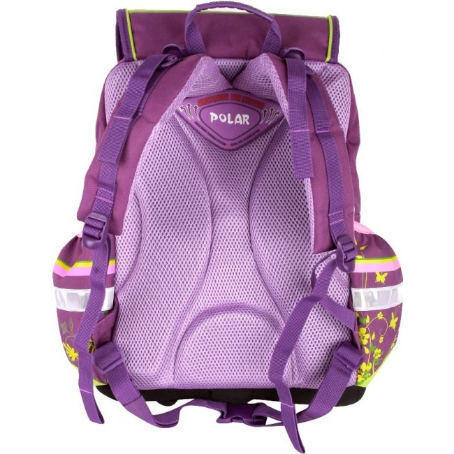 Школьный рюкзак Pola Д1308 Цветы Фиолетовый - фото №5