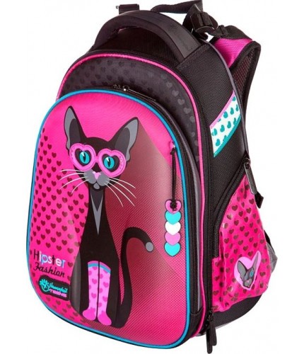 Рюкзак школьный с кошкой для девочки Hummingbird Teens T54 Hipster Fashion Хипстер Кошка- фото №1