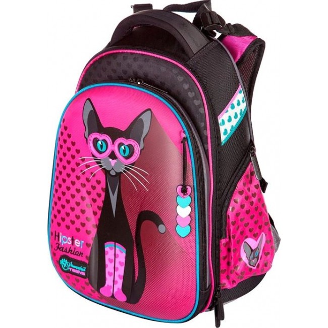 Рюкзак школьный с кошкой для девочки Hummingbird Teens T54 Hipster Fashion Хипстер Кошка - фото №1