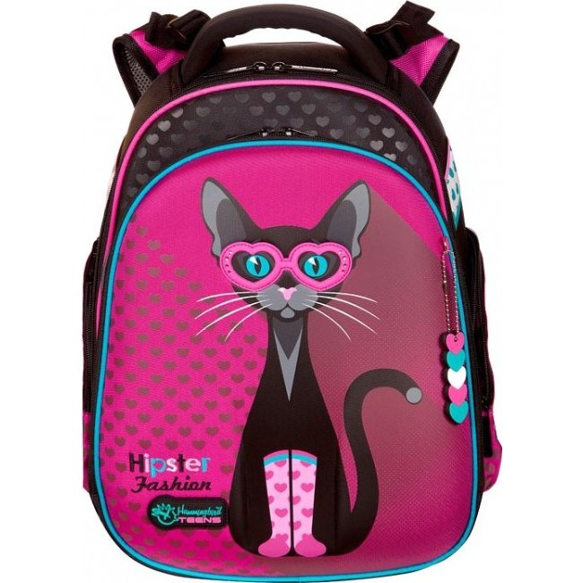 Рюкзак школьный с кошкой для девочки Hummingbird Teens T54 Hipster Fashion Хипстер Кошка - фото №2