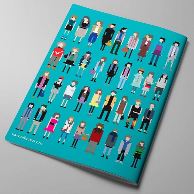 Обложка для паспорта Kawaii Factory Обложка для паспорта Пиксели голубая - фото №2