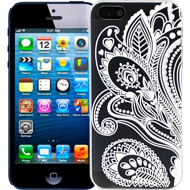 Чехол для iphone Kawaii Factory Чехол для iPhone 5/5s "Мехенди" Цветок белый - фото №1
