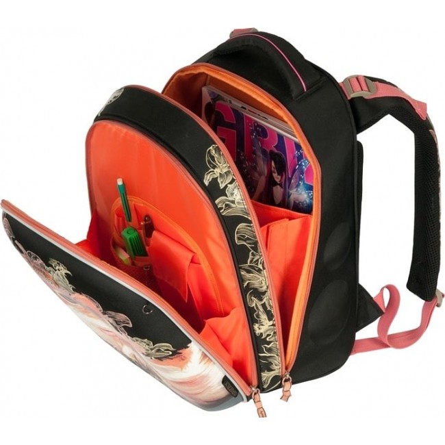 Рюкзак с кошкой Grizzly RA-779-1 Черный - розовый - фото №4