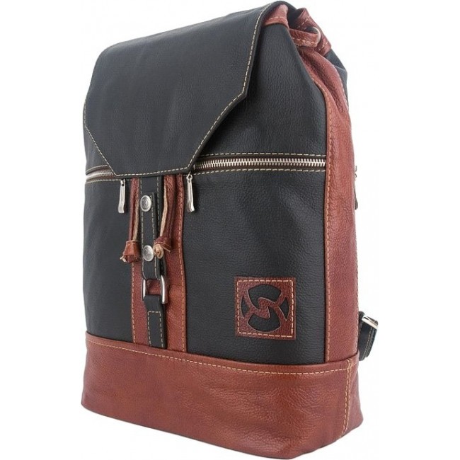 Рюкзак Sofitone RM 002 D4-B6 Черный-Темно-рыжий - фото №2