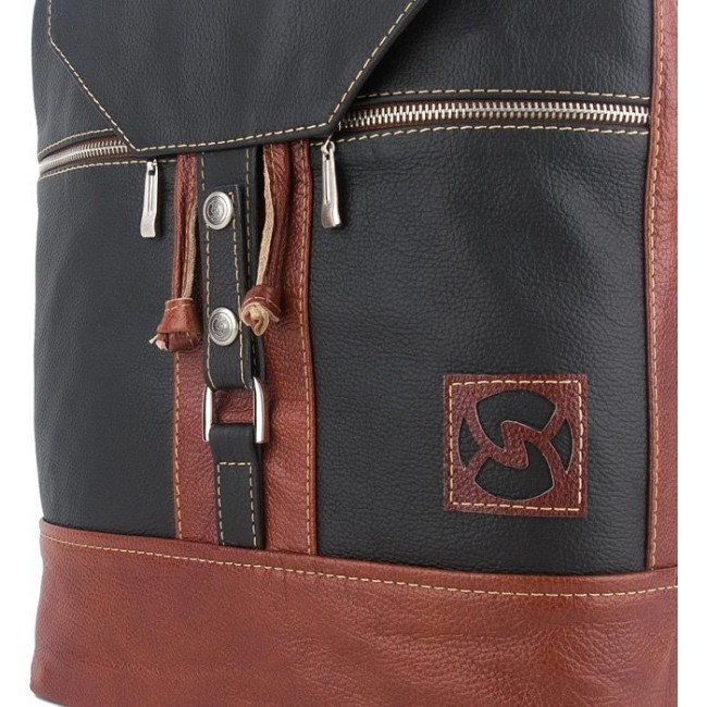 Рюкзак Sofitone RM 002 D4-B6 Черный-Темно-рыжий - фото №3