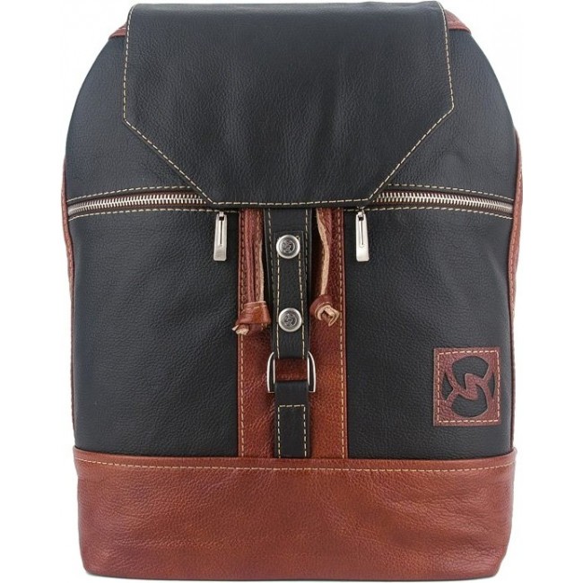 Рюкзак Sofitone RM 002 D4-B6 Черный-Темно-рыжий - фото №1