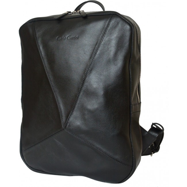 Кожаный рюкзак Carlo Gattini Lanciano 3066-01 Черный Black - фото №2