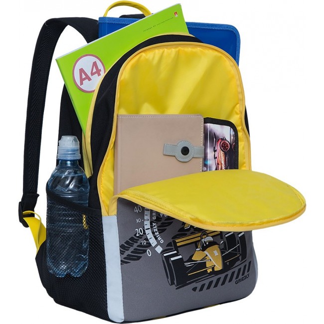 Рюкзак школьный Grizzly RB-151-4 желтый - фото №4
