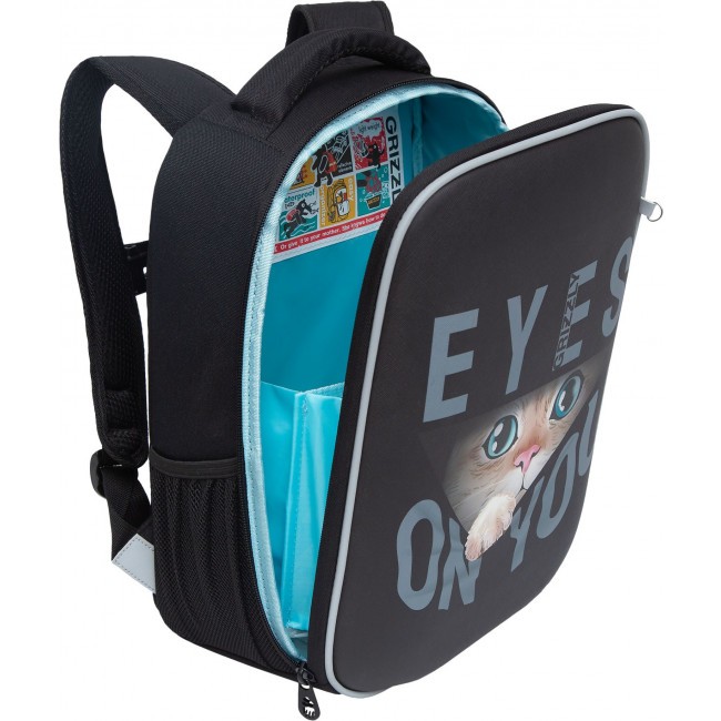 Рюкзак школьный Grizzly RG-265-1 черный - фото №4