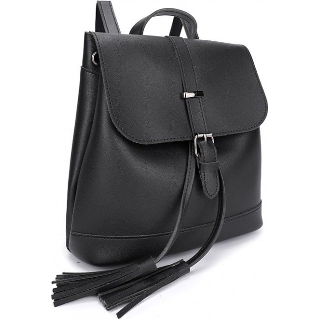 Женский кожаный рюкзак OrsOro DS-9007 Черный - фото №2