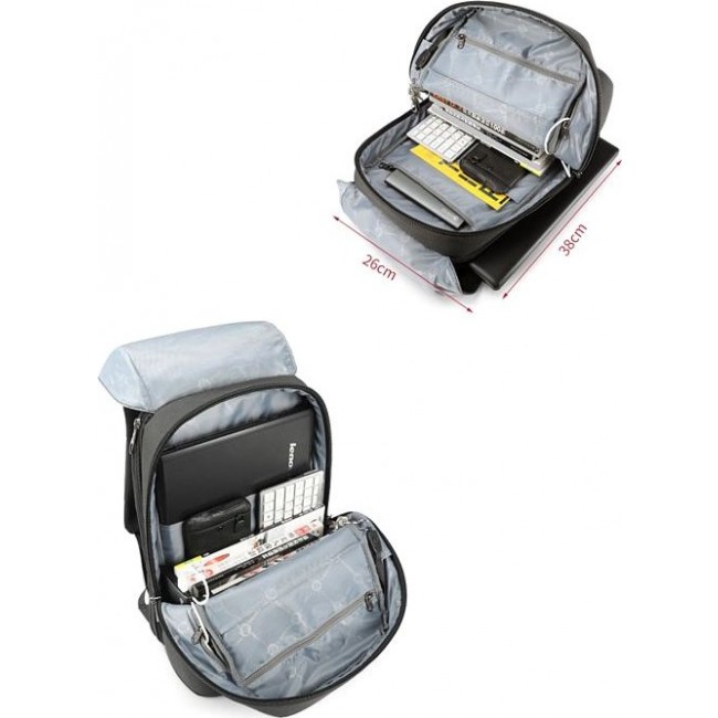 Рюкзак Tigernu T-B3621A Темно-серый 15,6 - фото №8