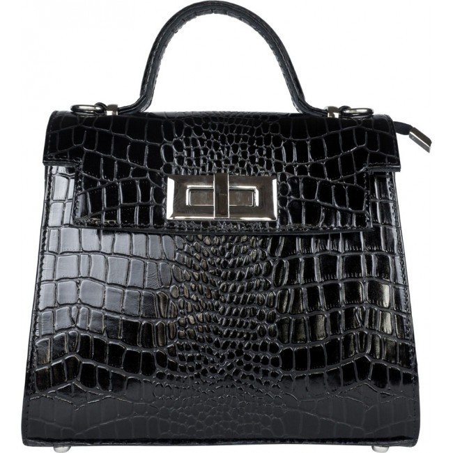 Кожаная женская сумка Carlo Gattini Arillette Черный Black - фото №1