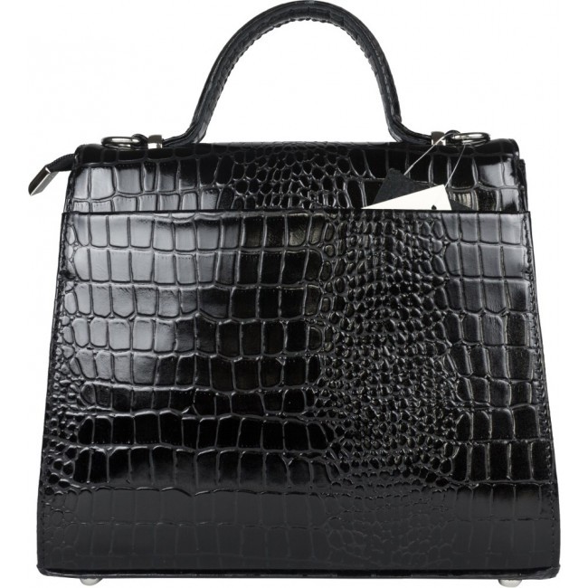 Кожаная женская сумка Carlo Gattini Arillette Черный Black - фото №3