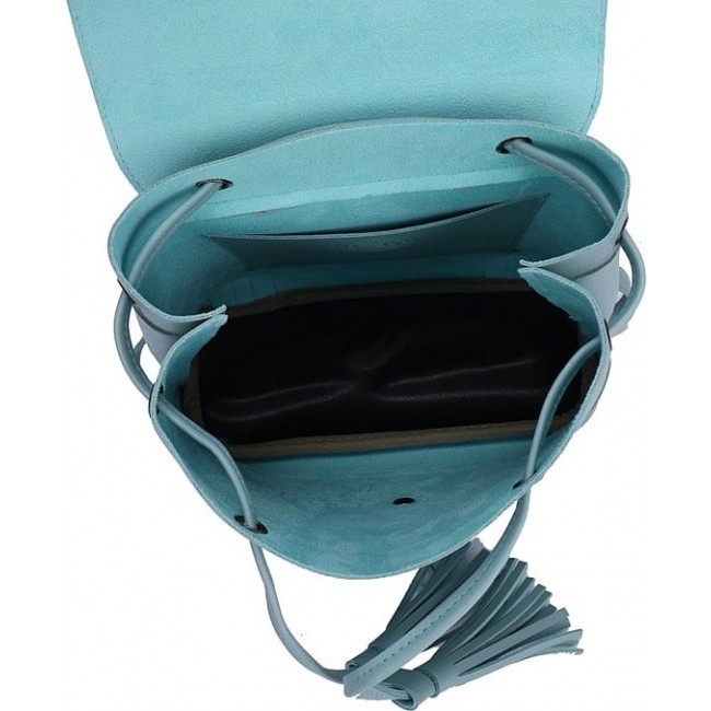 Рюкзак из эко-кожи OrsOro DS-9007 Голубой - фото №4