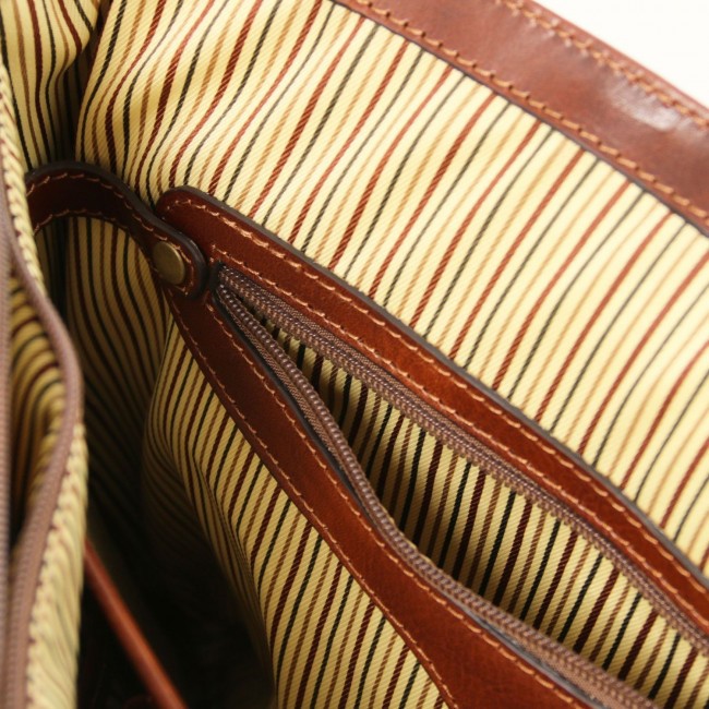 Кожаный портфель для ноутбука Tuscany Leather Alessandria TL141448 Коричневый - фото №17