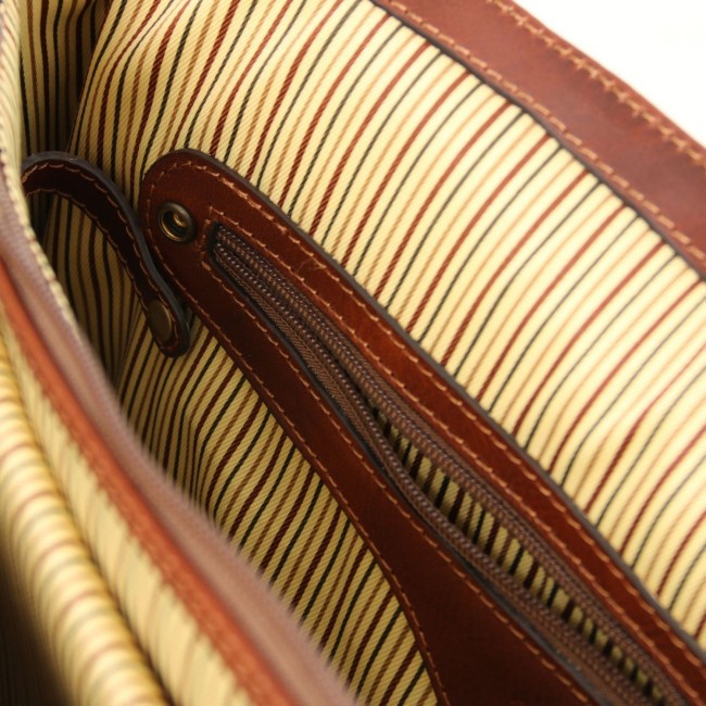 Кожаный портфель для ноутбука Tuscany Leather Alessandria TL141448 Коричневый - фото №18