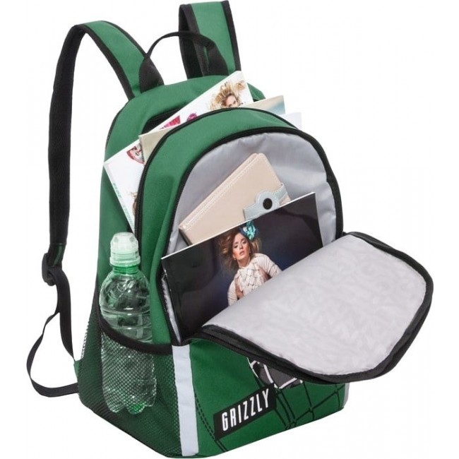 Рюкзак с футболом для мальчика Grizzly RB-863-2 Футбол (зеленый) - фото №4