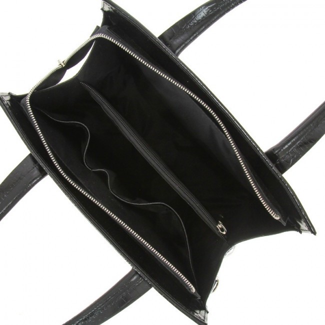 Женская сумка Versado VG253 Черный black croco - фото №3