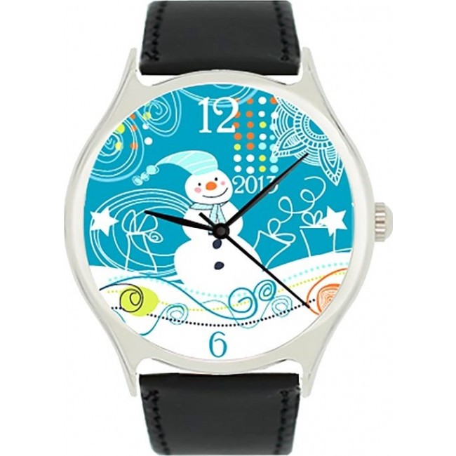 часы Kawaii Factory Часы "Snowman" Цветные - фото №1