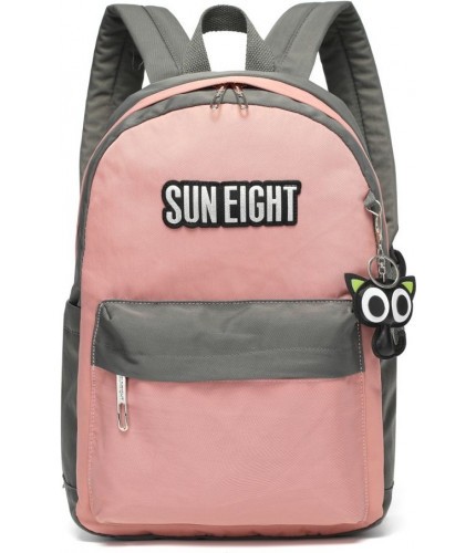 Рюкзак Sun eight SE-8292 Темно-серый/розовый- фото №1