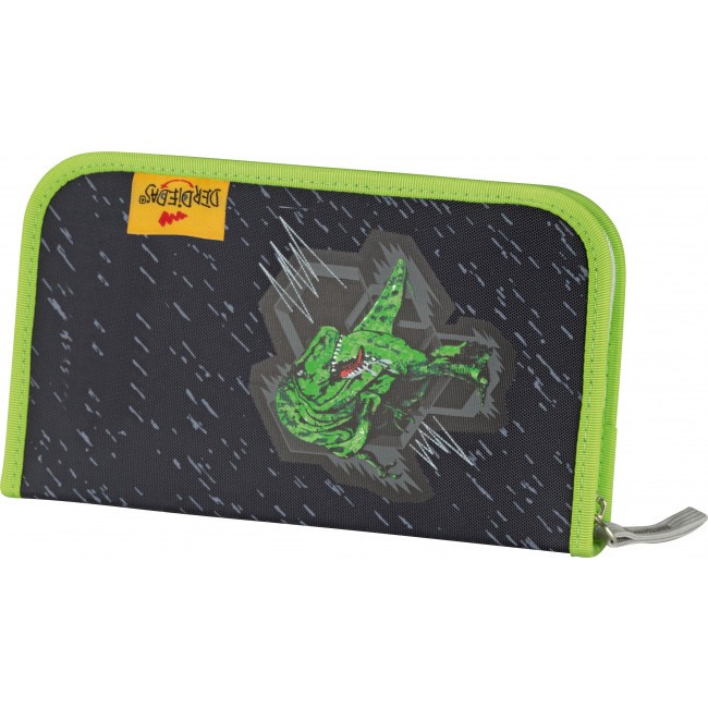 Школьный ранец DerDieDas Ergoflex Superlight с наполнением зеленый динозавр Черный - фото №10