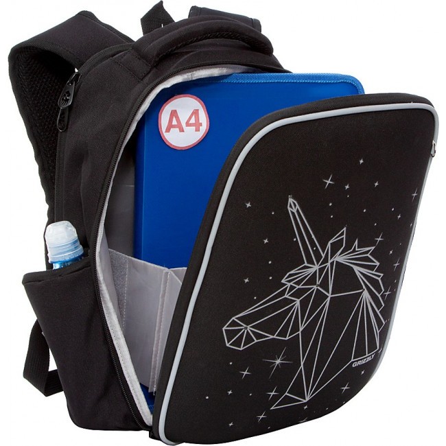 Рюкзак школьный Grizzly RG-165-1 черный - фото №5