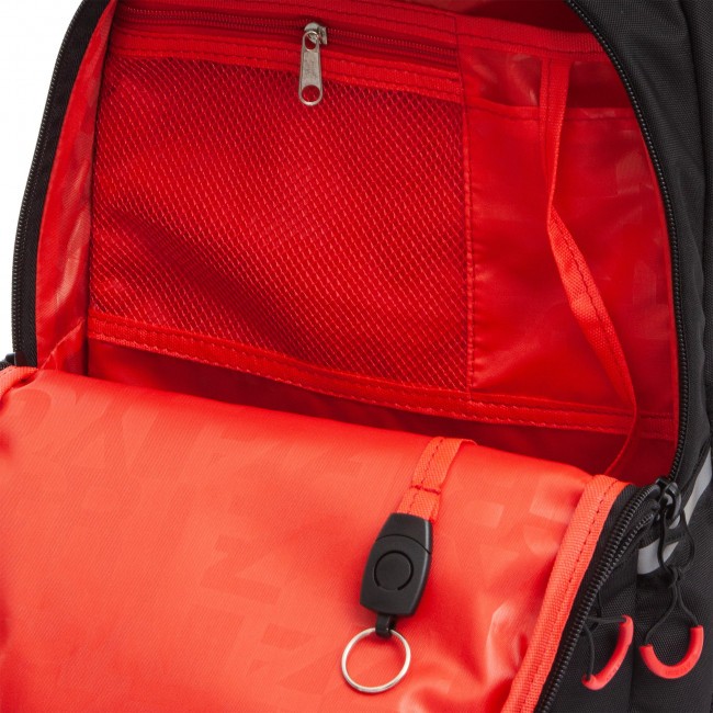 Рюкзак школьный Grizzly RB-250-1 черный-красный - фото №12