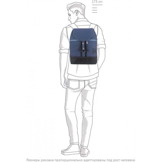 Рюкзак Sofitone RM 002 D2-D4 Синий-Черный - фото №6