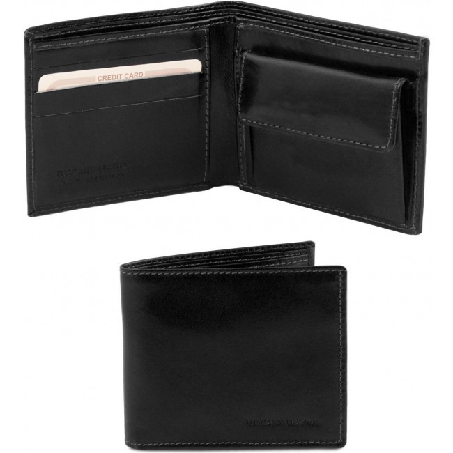 Кожаный бумажник Tuscany Leather  TL140761 Черный - фото №1
