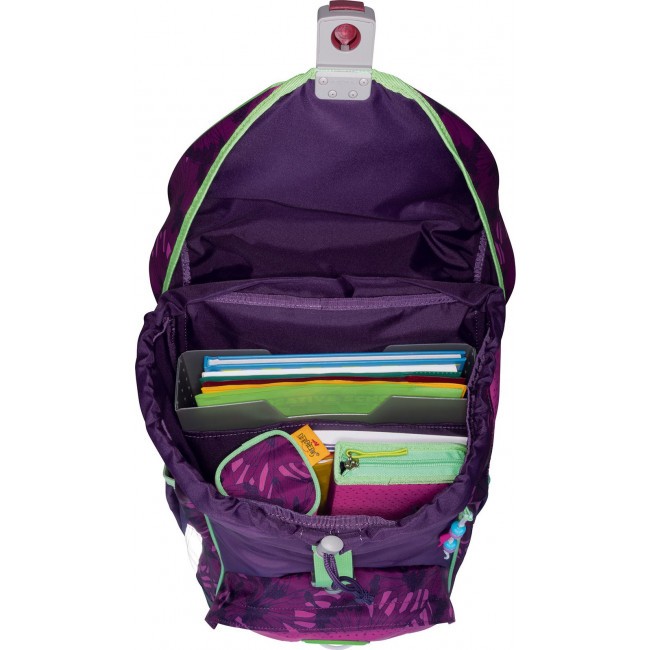 Школьный ранец DerDieDas Ergoflex Superlight с наполнением розовая бабочка Фиолетовый - фото №4